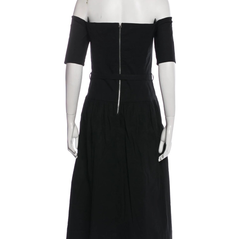 SEA New York Little Black Cocktail Dress off the Shoulder Linen/Cotton Sz 10 - Picture 7 of 16